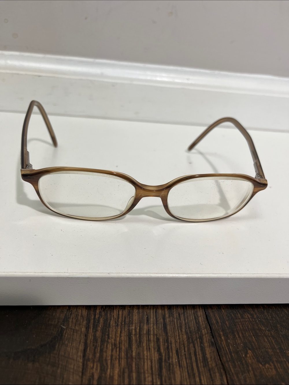 Giorgio Armani Classic Rectangular Brown Glasses